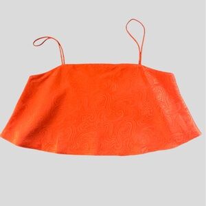 Ronny Kobo Collection Silk Blend Xela Jacquard Cropped Camisole Top